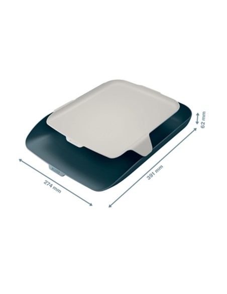 BANDEJA PLAST.LEITZ COSY GRIS 274X62X391MM