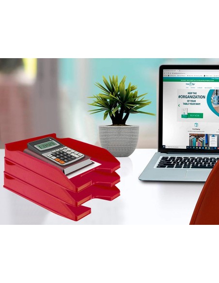 BANDEJA SOBREM.PLASTICO Q-CON.ROJO OPACO