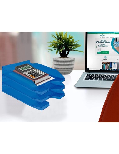 BANDEJA SOBREM.PLASTICO Q-CON.AZUL TPTE.