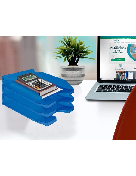 BANDEJA SOBREM.PLASTICO Q-CON.AZUL TPTE.