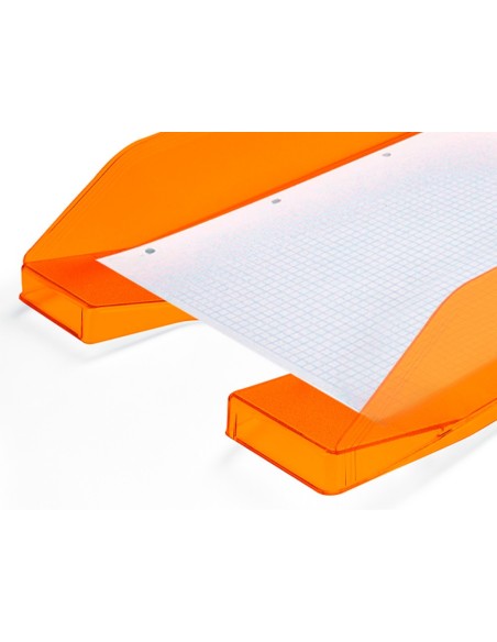 BANDEJA SOBREM.PLASTICO Q-CON.NARANJA TPTE.