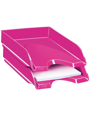 BANDEJA SOBREMESA CEP PLASTICO ROSA 257X348X66 MM