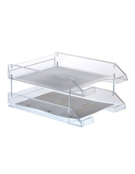 BANDEJA SOBREMESA ARCHIVO 2000 PLASTICO TPTE. CRISTAL 340X260X60 MM