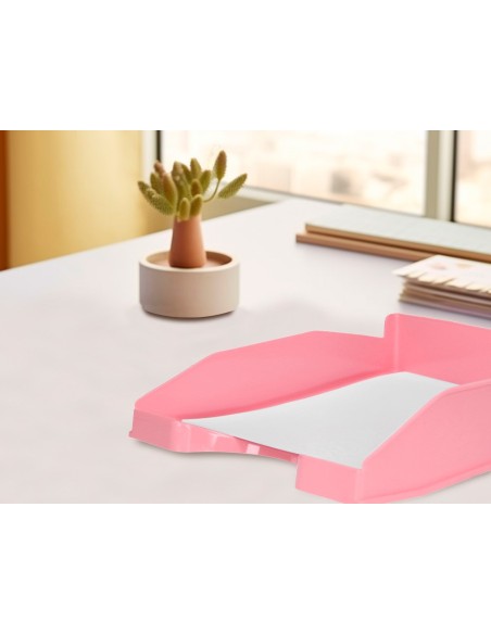 BANDEJA PLAST.Q-CON.ROSA PASTEL OPACO 240X70X340MM