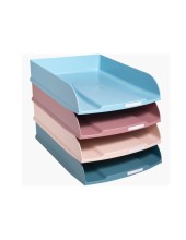 BANDEJA EXACOMPTA COMBO STYLI PLAST.RECICLADO SET 4 UD.SURT.