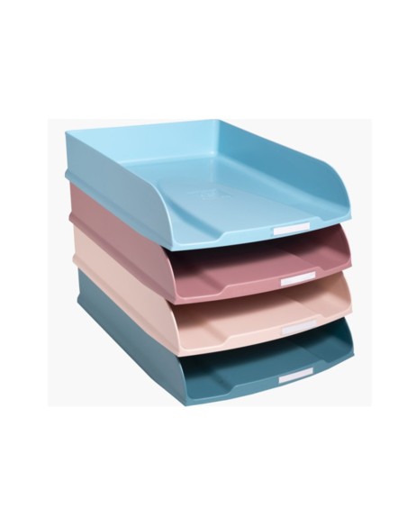 BANDEJA EXACOMPTA COMBO STYLI PLAST.RECICLADO SET 4 UD.SURT.