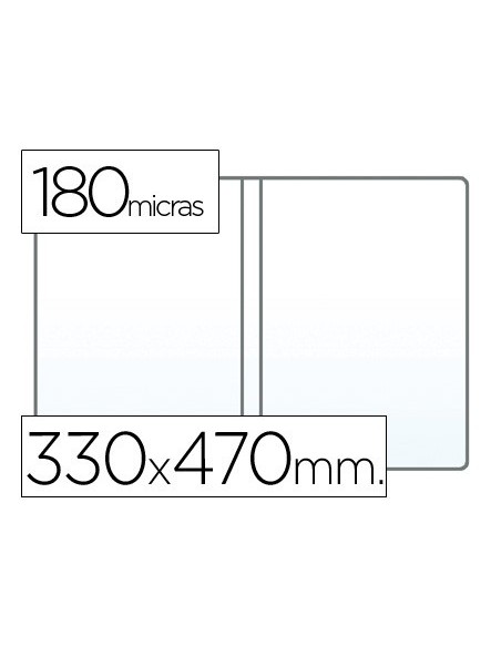 FUNDA PORTACARNET Q-CON.FL.DOBLE 180 MICRAS PVC TPTE.
