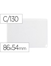 FUNDA PORTADOC Q-CONNECT DNI 130MC PVC TRANSP CON UÑERO 86X54 MM