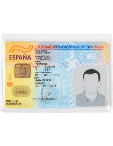 FUNDA PORTADOC Q-CONNECT DNI 130MC PVC TRANSP CON UÑERO 86X54 MM