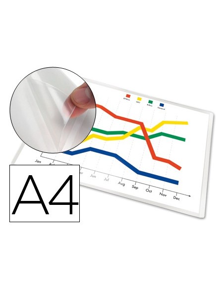 FUNDA AUTOADH. Q-CON.TAMAÑO A-4 210X297MM PACK 5 UDS.