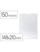 FUNDA PORTACARNET Q-CON.DINA5 150 MICRAS PVC TPTE.C/UÈERO 148X 210 MM