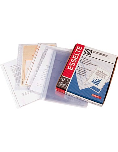 FUNDA MULTITALADRO ESSELTE FL.POLIPROPILENO 80 MC 16T PACK 100**71833