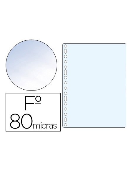 FUNDA MULTITALADRO ESSELTE FL.80 MC CRISTAL PACK 100**71835