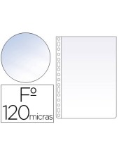 FUNDA MULTITALADRO ESSELTE FL PP 120MC CRISTAL 100 UD.