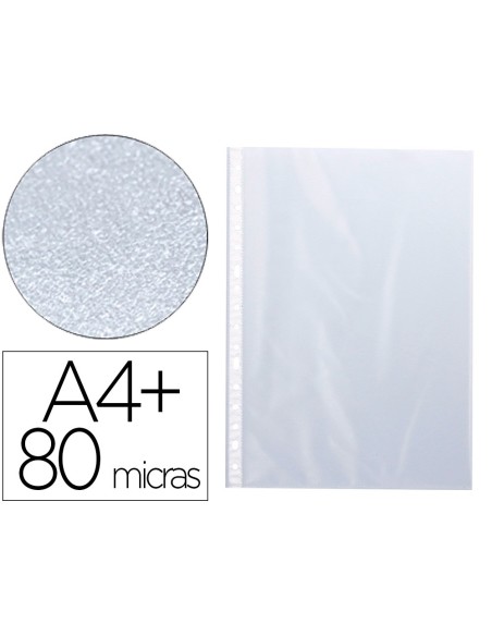 FUNDA MULTITALADRO Q-CONNEC A4+ 80 MC PIEL DE NARANJA BOLSA DE 10 UN