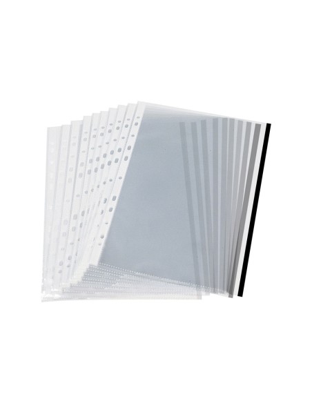 FUNDA MULTITALADRO Q-CON.DIN A4 70MC PP CRISTAL BORDE NG.BOLSA 10UDS