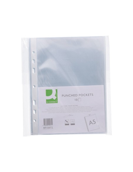 FUNDA MULTITALADRO Q-CON DIN A5 100 MC CRISTAL 6 TALADROS BOLSA DE 9