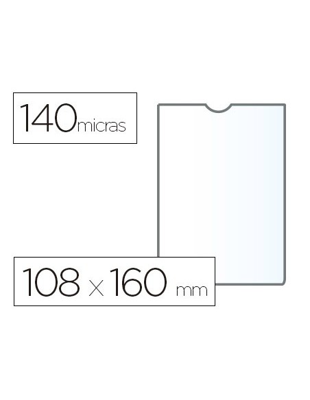 FUNDA PORTADOCUMENTO ESSELTE PLASTICO TPTE.140 MICRAS  108X160 MM