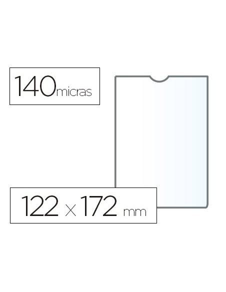 FUNDA PORTADOCUMENTO ESSELTE TPTE.PLASTICO 140 MICRAS  122X172 MM
