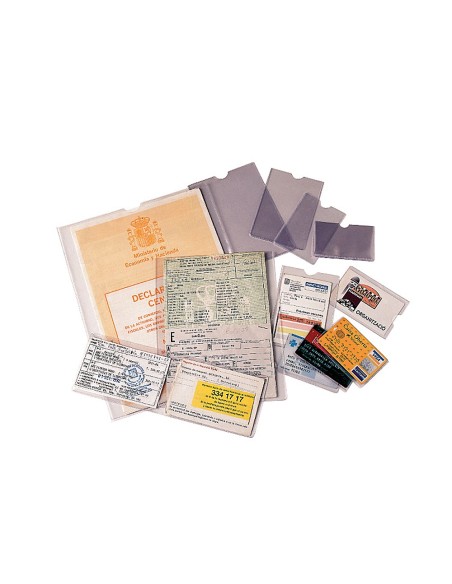FUNDA PORTADOCUMENTO ESSELTE PLASTICO TPTE.Q40 MICRAS  93X138 MM