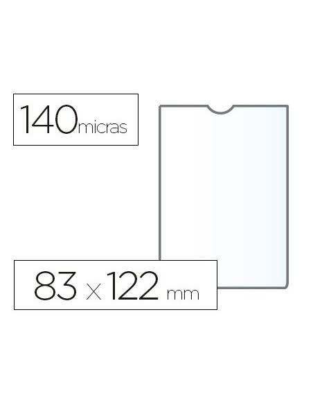 FUNDA PORTADOCUMENTO ESSELTE PLASTICO TPTE.140 MICRAS  83X122 MM