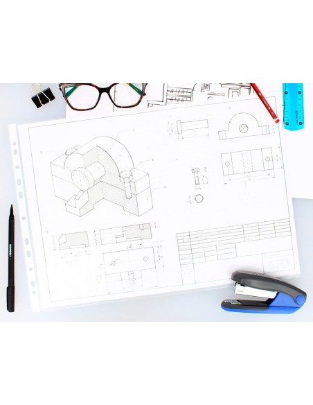 FUNDA MULTI.Q-CON A3 AP.80 MIC. CRISTAL C/AP.SUP. BOLSA 10 KF00715