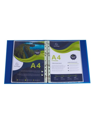 FUNDA MULTITALADRO EXACOMPTA RECICLADA PP 60 MC DIN A4 P.NARANJA 100U