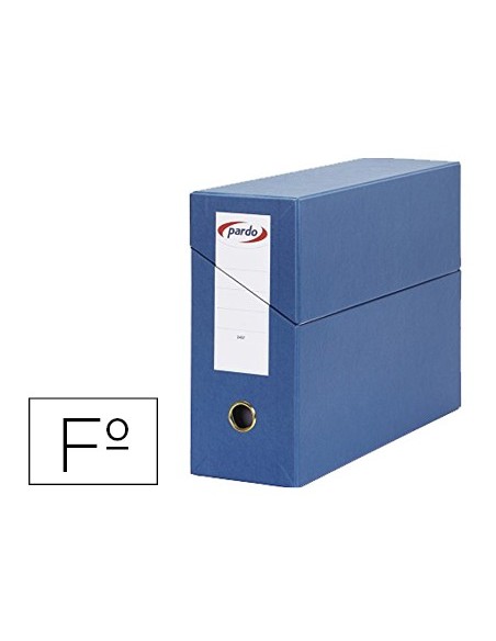 CAJA TRANSFERENCIA PARDO FL.FORRADO EXTRA DOBLE L.80MM C/TARJETERO AZ