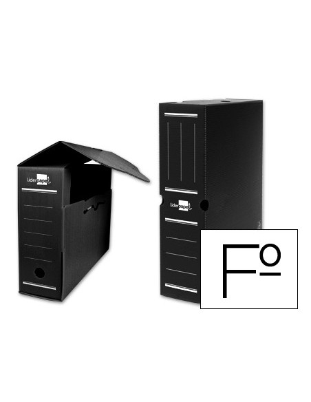 CAJA ARCHIVO DEFINITIVO PLASTICO NEGRO TAMAÑO 36X26X10 CM
