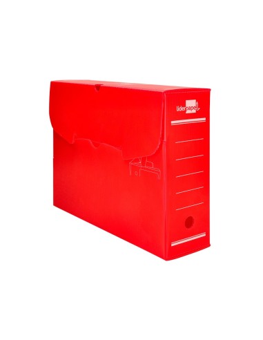 CAJA ARCHIVO DEFINITIVO PLASTICO ROJO TAMAÑO 36X26X10 CM