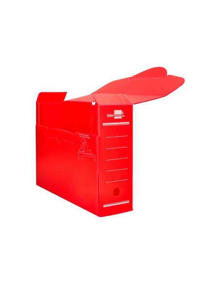 CAJA ARCHIVO DEFINITIVO PLASTICO ROJO TAMAÑO 36X26X10 CM
