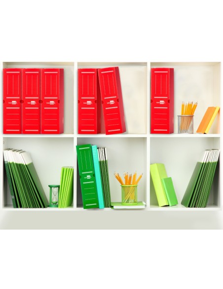 CAJA ARCHIVO DEFINITIVO PLASTICO ROJO TAMAÑO 36X26X10 CM