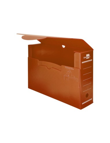 CAJA ARCHIVO DEFINITIVO PLASTICO MARRON TAMAÑO 36X26X10 CM