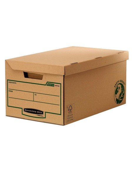 CAJON FELLOWES CARTON RECICLADO 4 CAJAS ARCHIVO 80MM