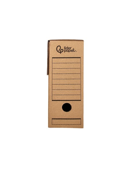 CAJA ARCHIVO DEF A4 CARTON RECICL 325G LOMO 82MM KRAFT 325X82X250MM