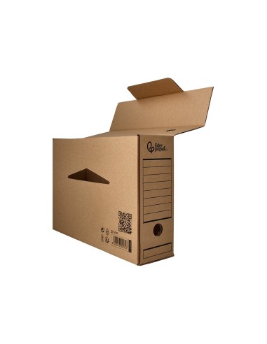 CAJA ARCHIVO DEF A4 CARTON RECICL 325G LOMO 82MM KRAFT 325X82X250MM