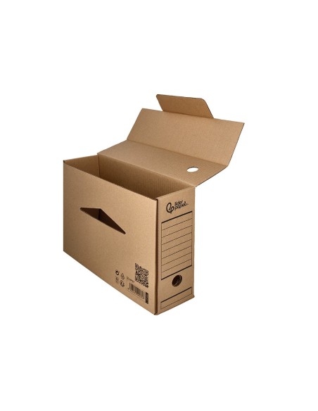 CAJA ARCHIVO DEF A4 CARTON RECICL 325G LOMO 82MM KRAFT 325X82X250MM