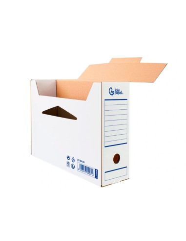 CAJA ARCH DEF AUT. FL. CARTON RECICL 325G LOMO 100MM BL.360X100X255MM