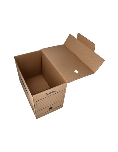 CAJA ARCH DEF FL. DOBLE ANCHO RECICL 400G 200MM KRAFT 367X200X251MM
