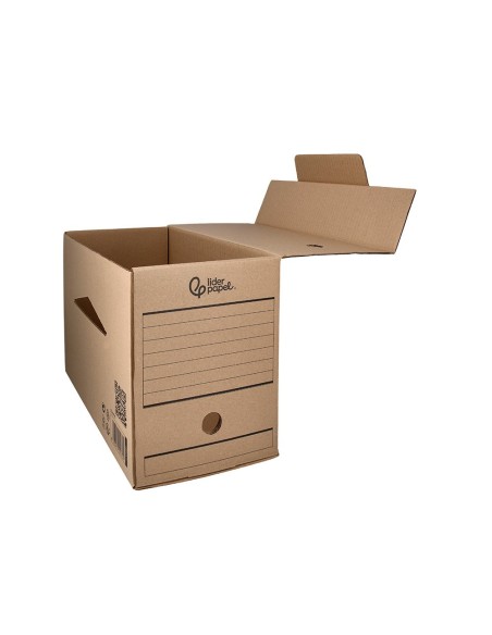 CAJA ARCH DEF FL. DOBLE ANCHO RECICL 400G 200MM KRAFT 367X200X251MM