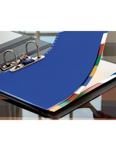 SEPARADOR LIDERPAPEL PLASTICO JUEGO  6 SEPARADORES FOLIO 16 TALADROS