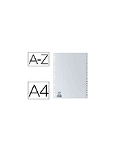 SEPARADOR ALFABETICO ELBA PLASTICO 120 MC DIN A4 11 TALADROS A-Z GRIS 2