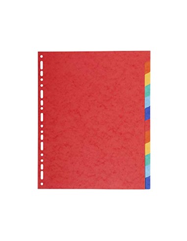 SEPARADORES EXACOMPTA CARTULINA BRILLO 12 SEP. A4+ MULTITALADRO