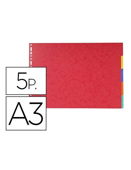 SEPARADORES EXACOMPTA CARTULINA BRILLO 5 SEP. A3 APAISADO MULTITALADR