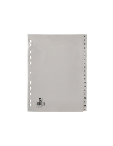 SEP.ALFABETICO Q-CON.PLASTICO A-Z DIN A4 MULTITAL.