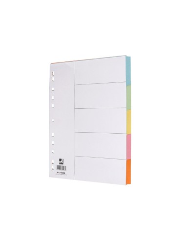 SEP.Q-CONNECT CARTULINA JUEGO 5 SEP.DIN A4 MULTITAL.