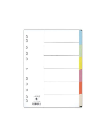 SEP.Q-CONNECT CARTULINA JUEGO 6 SEP.DIN A4 MULTITAL.