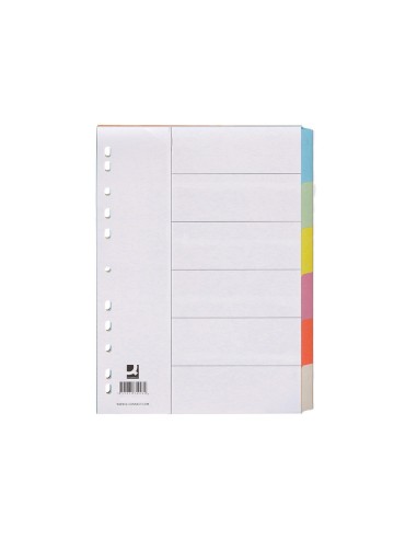 SEP.Q-CONNECT CARTULINA JUEGO 6 SEP.DIN A4 MULTITAL.