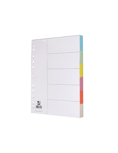 SEP.Q-CONNECT CARTULINA JUEGO 6 SEP.DIN A4 MULTITAL.