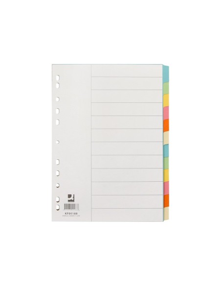 SEP.Q-CONNECT CARTULINA JUEGO 12 SEP.DIN A4-MULTITAL.